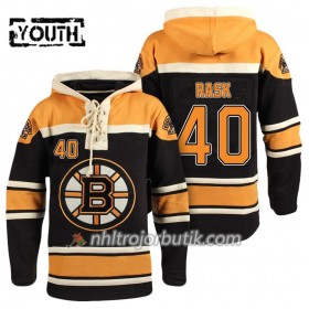 Barn Ishockey Boston Bruins Tuukka Rask 40 Svart Sawyer Hooded Sweatshirt